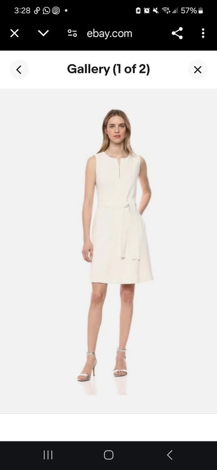 Lark & Ro Sleeveless Split Crew Neck Belted A-Line Dress - photo 3