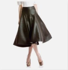 Brand New Gracia New York Black Faux Leather Skirt - photo 5