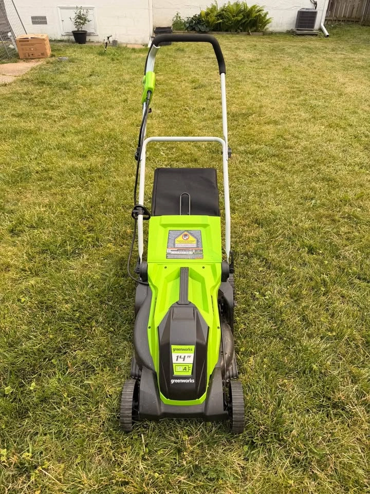 Greenworks 14-Inch 9 Amp Corded Lawn Mower - photo 2