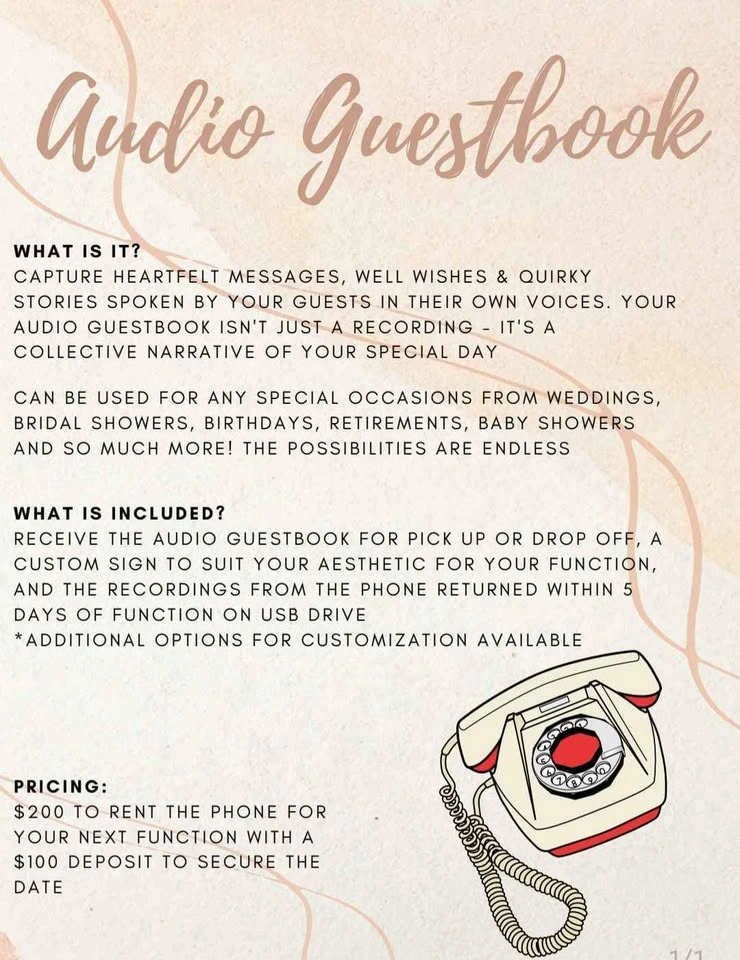 Audio Guestbook Phone For Rent - photo 2