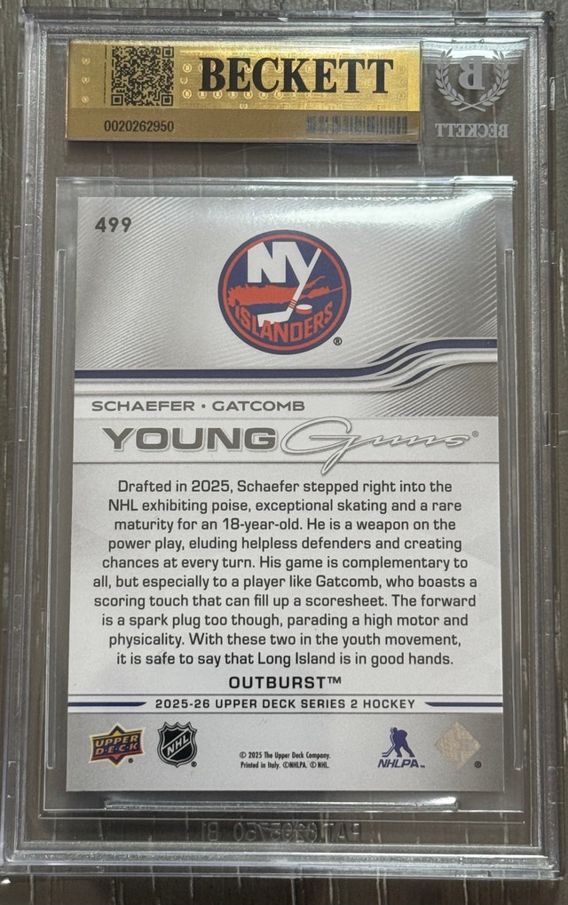 Upper Deck Schaefer/Gatcomb Young Guns Outburst - photo 2