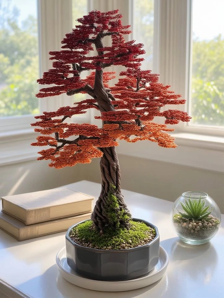 BONSAI HANDMADE TREE (AUTUMN) - photo 4
