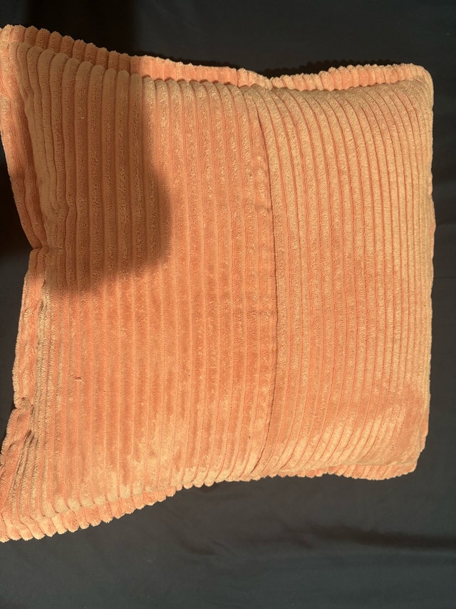 Peach Corduroy Throw Pillow - photo 2