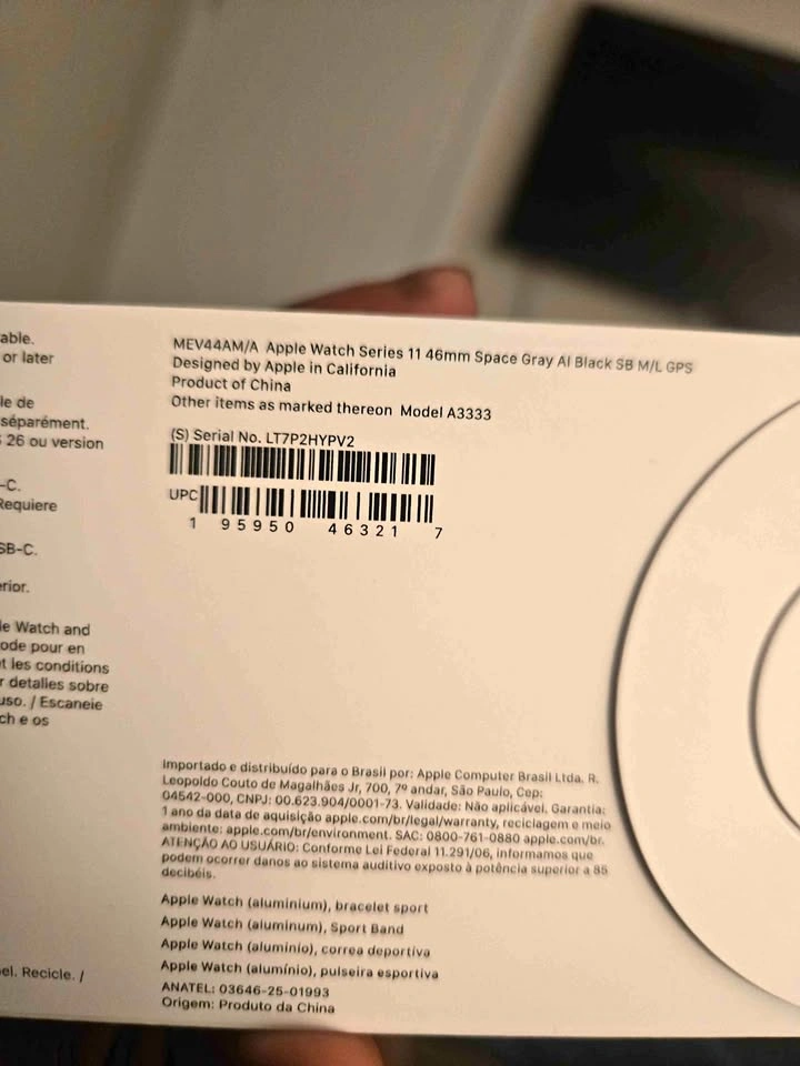 Apple Watch Series 11 46mm Space Gray Aluminum