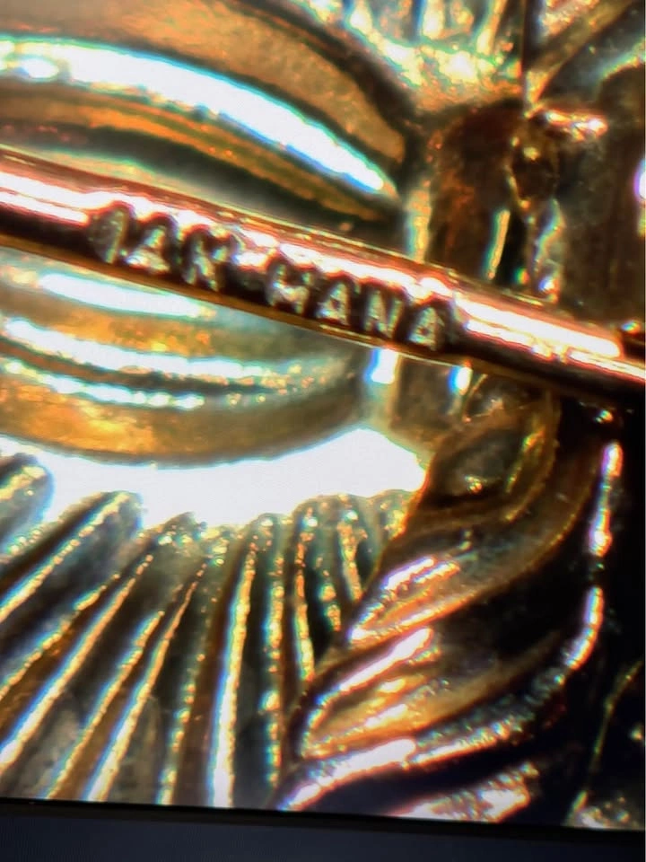 Mid-20th Century Solid 14K Gold Hana Nicole Butterfly Brooch - photo 4
