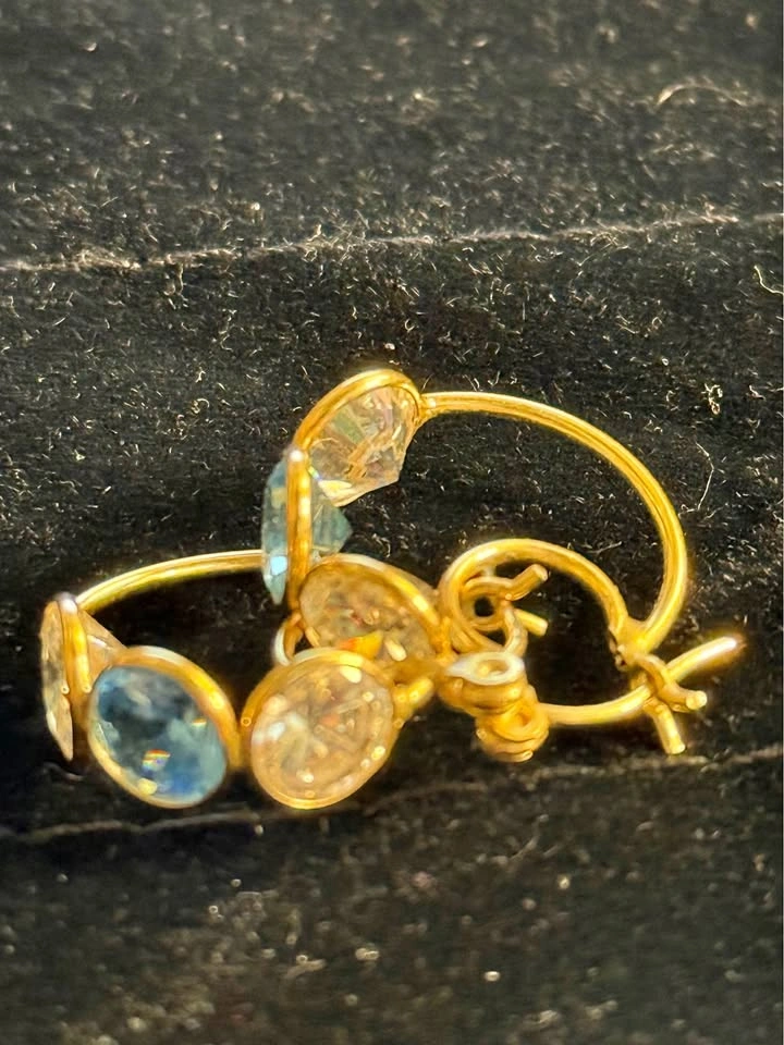 14K Yellow Gold Earrings with Gemstones