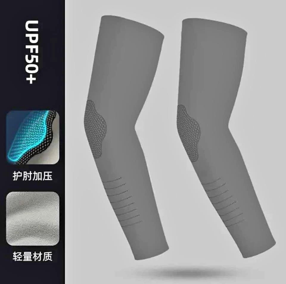 UPF 50+ Compression Arm Sleeves with Elbow Support