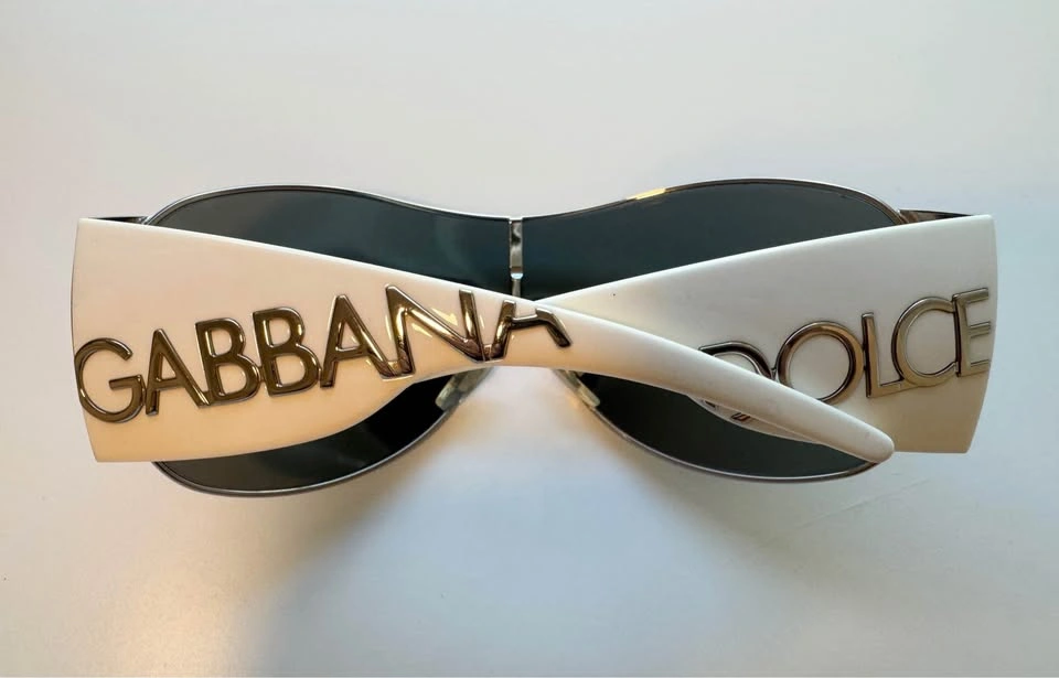 Rare Vintage Dolce & Gabbana DG2005 Shield Sunglasses – White - photo 5