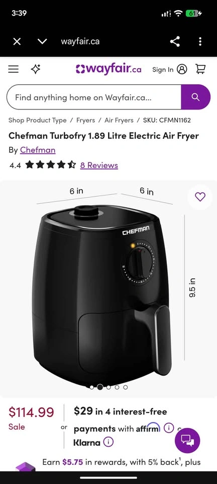 Compact Airfryer - Chefman - photo 2
