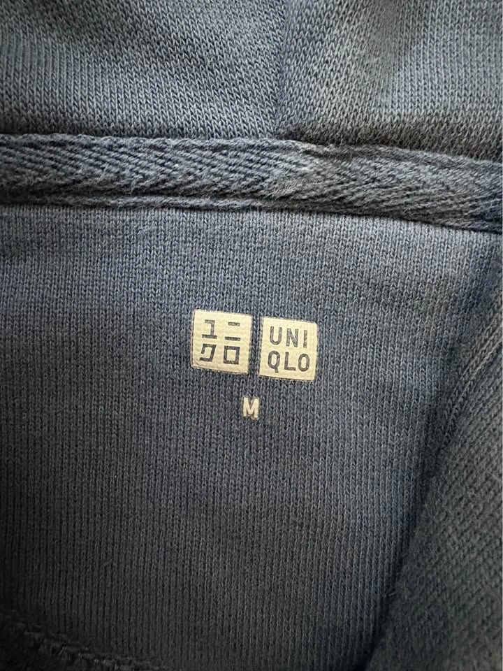 UNIQLO Navy Blue Zip-up Hoodie Men - photo 3