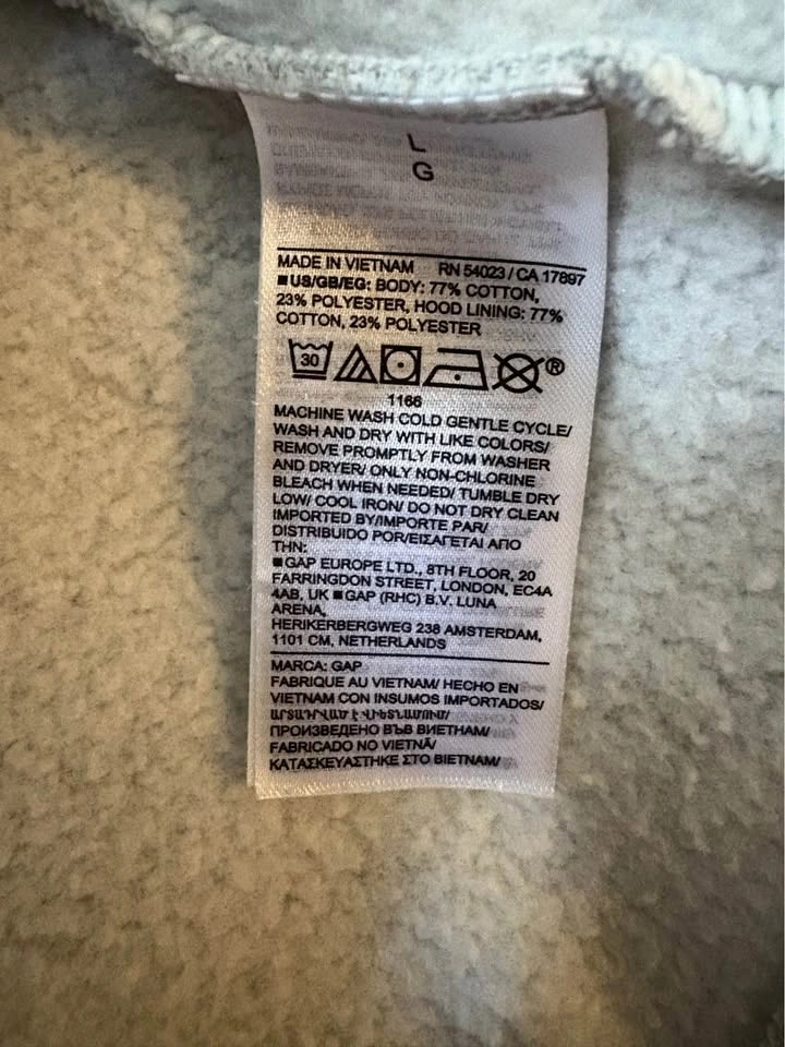 GAP Boxy Cropped Heather Grey Zip-Up Hoodie Women - photo 4