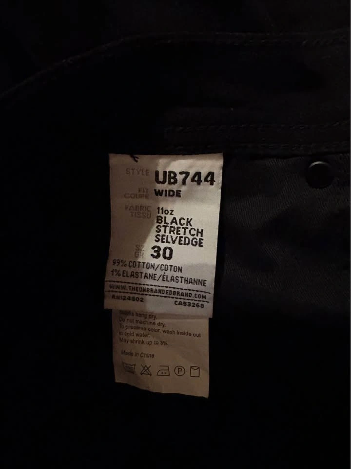 UNBRANDED 11oz Black Stretch Selvedge Denim Jeans - photo 5