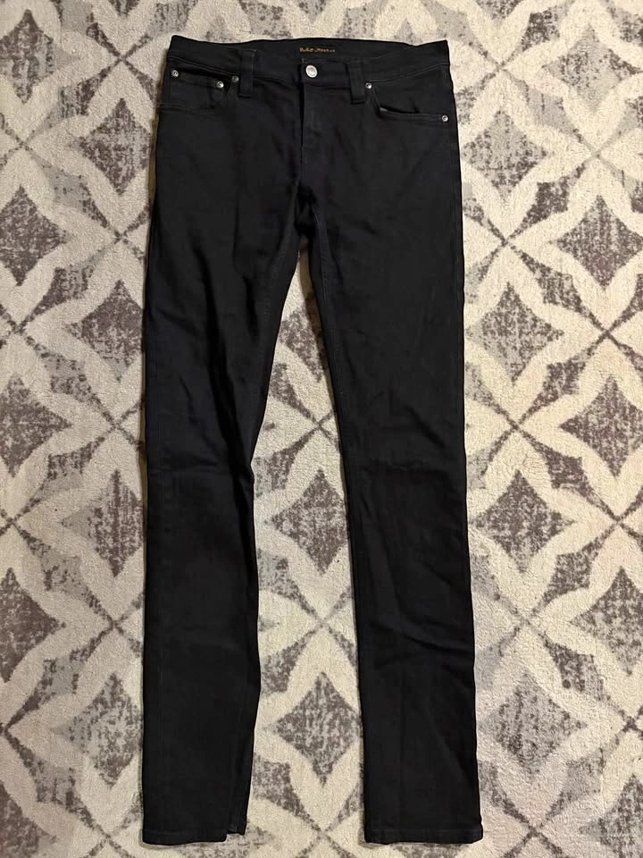 Nudie Jeans Skinny Black Denim Jeans Men