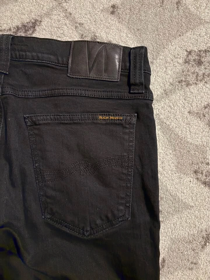 Nudie Jeans Skinny Black Denim Jeans Men - photo 4