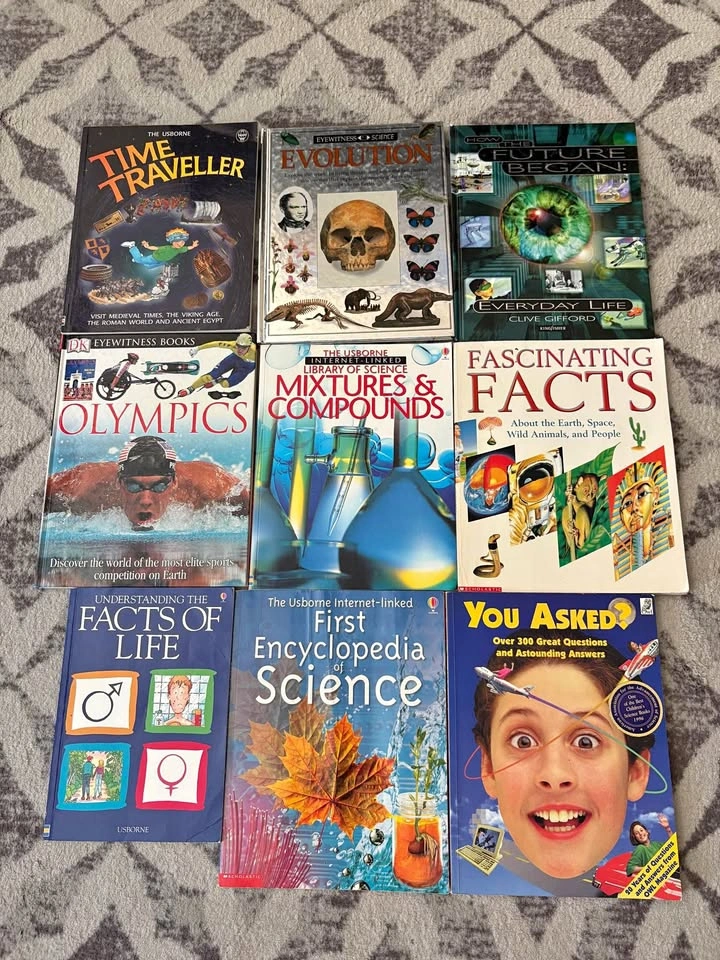 Assorted Usborne, DK, and Scholastic Children's Educational Book