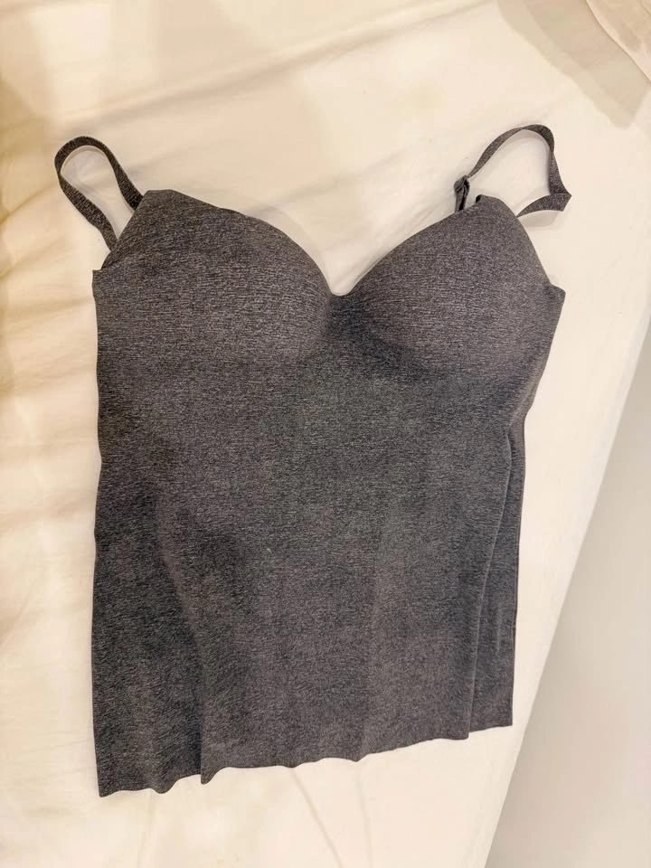UNIQLO Women’s Built-In Bra Camisole – Grey – Size S - photo 3