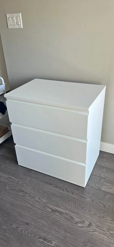 IKEA 3-drawer chest, white, 70x48x75 cm