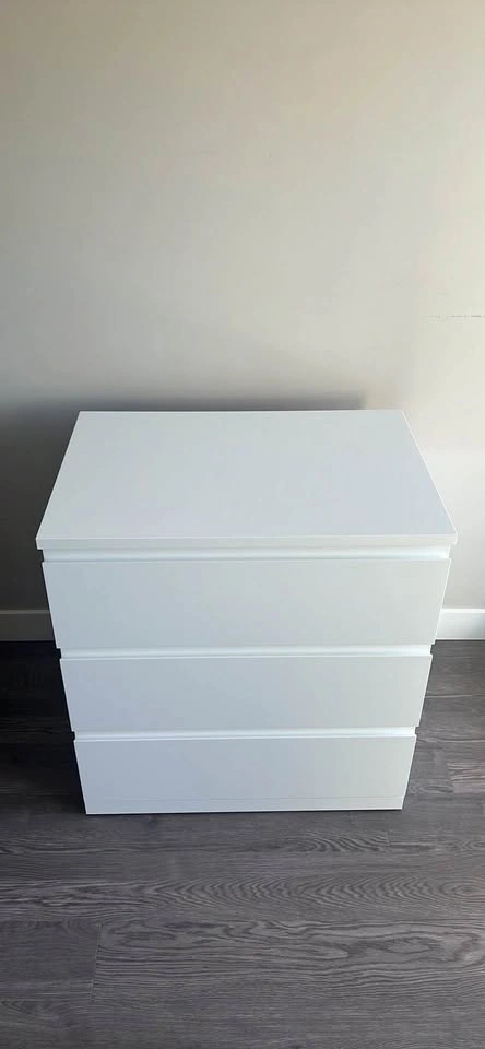 IKEA 3-drawer chest, white, 70x48x75 cm - photo 2