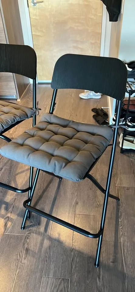 Bar stool with backrest and cushion (2) - photo 3