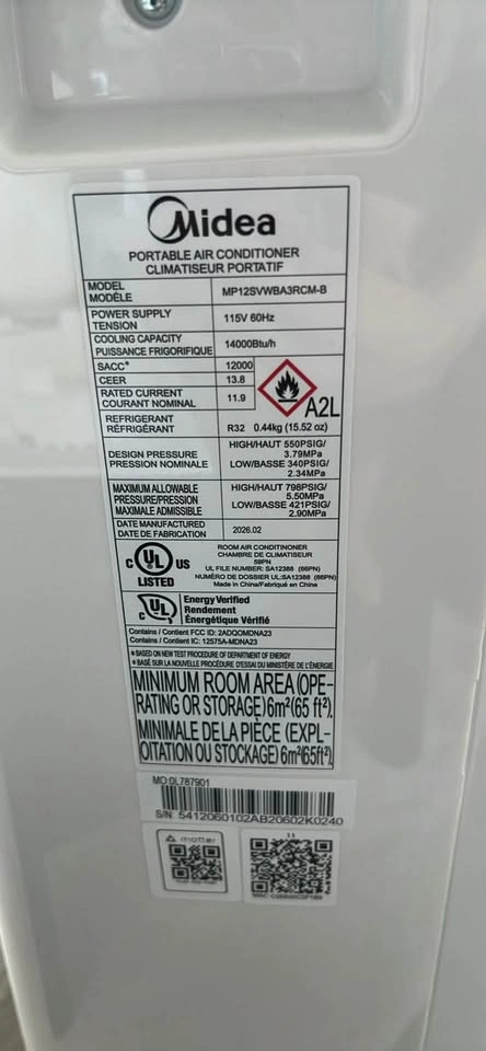 Midea Portable Air Conditioner 14000Btu/h - photo 3