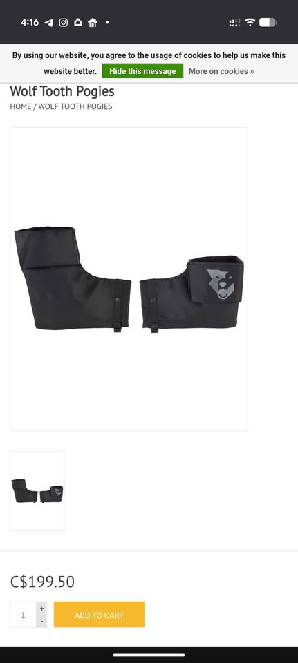 Bike handle bar warm covers. Wolf tooth pogies BNIB - photo 2