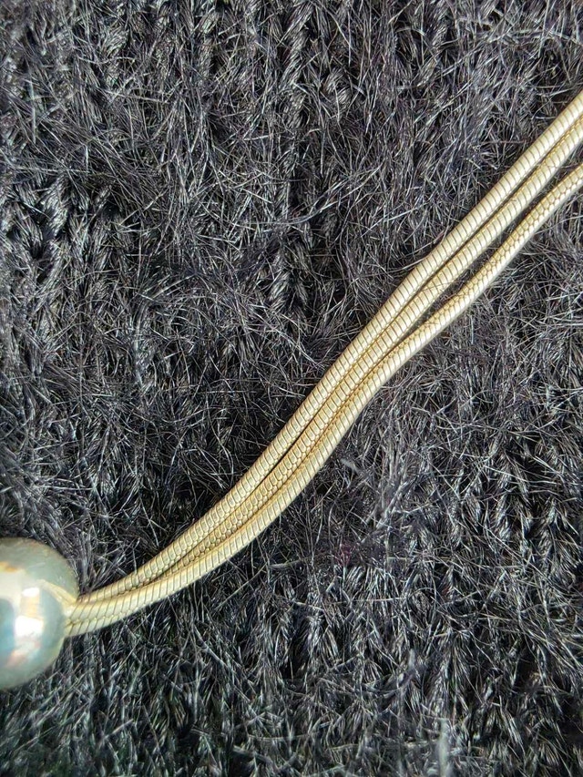 Silpada .925 SS 3 strand necklace with ball necklace - photo 2