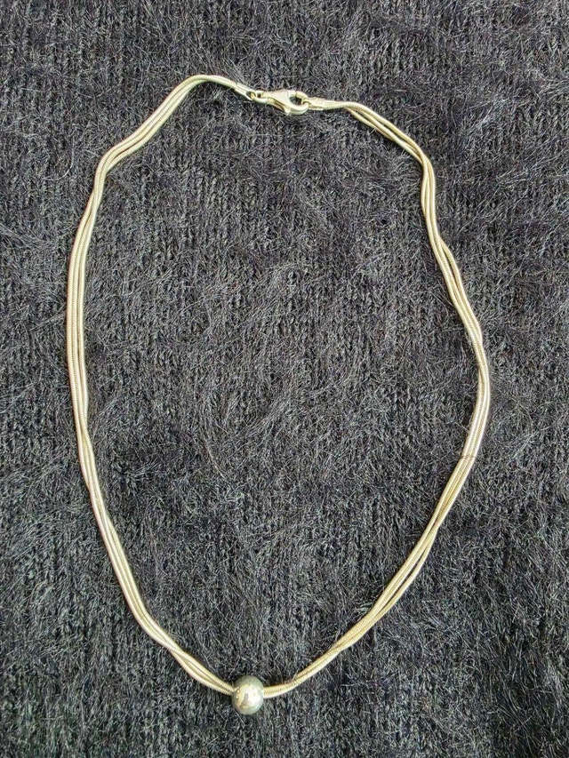 Silpada .925 SS 3 strand necklace with ball necklace - photo 5