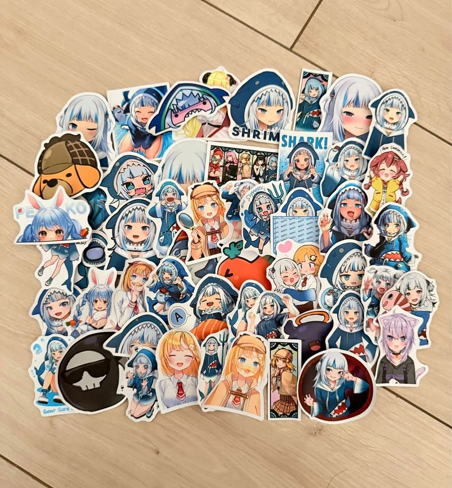 Gawr Gura Vtuber Stickers 50pcs