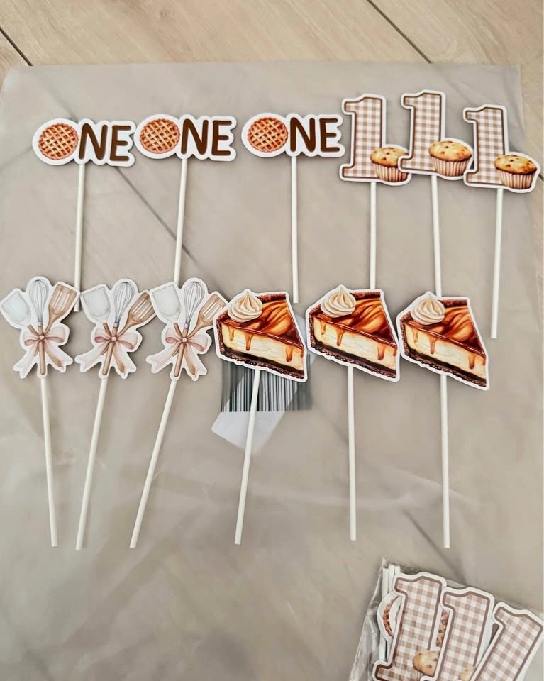 1st Birthday Cupcake Topper 24pcs