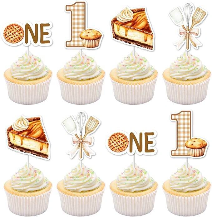 1st Birthday Cupcake Topper 24pcs - photo 2