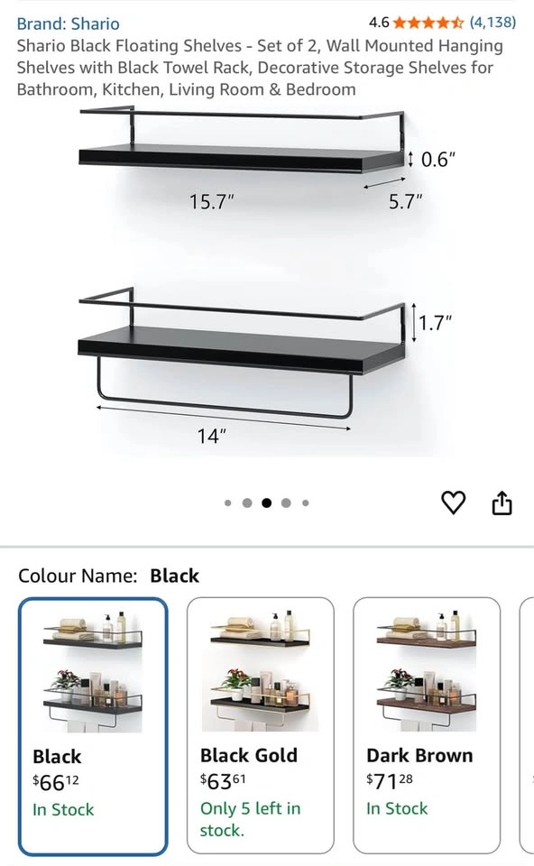 Floating Shelves Set of 2 - photo 3