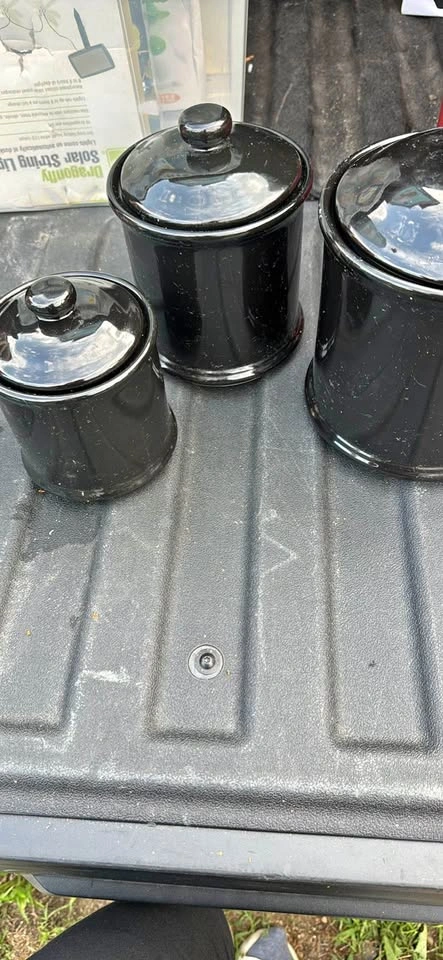Black Ceramic Canister Set