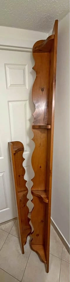 Pine wall shelves
