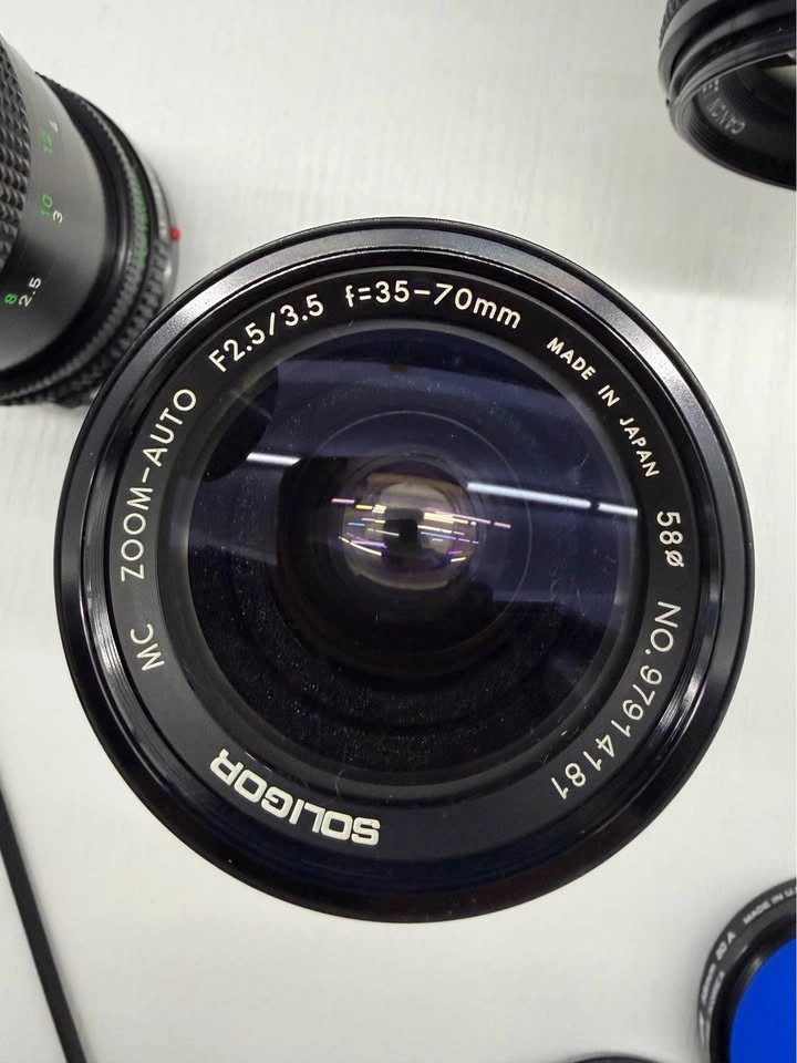 Canon A1 film camera with 3 different lenses - photo 4