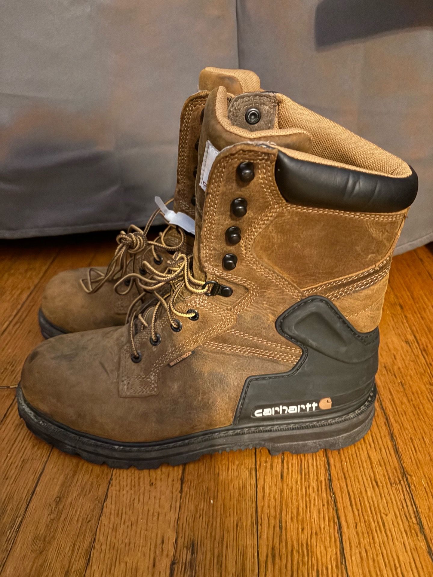 Carhartt Waterproof Work Boots CMW8200 Men's 10 Wide Brown EH