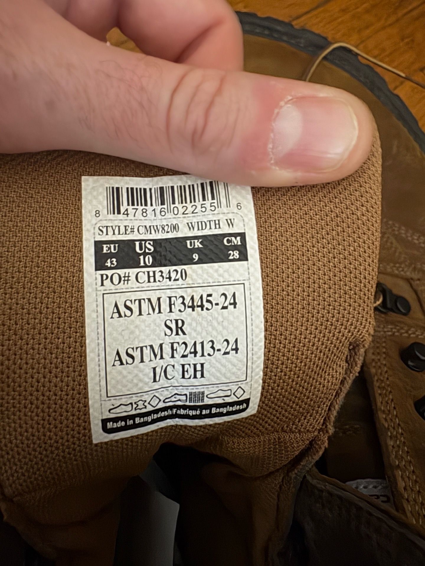 Carhartt Waterproof Work Boots CMW8200 Men's 10 Wide Brown EH - photo 4