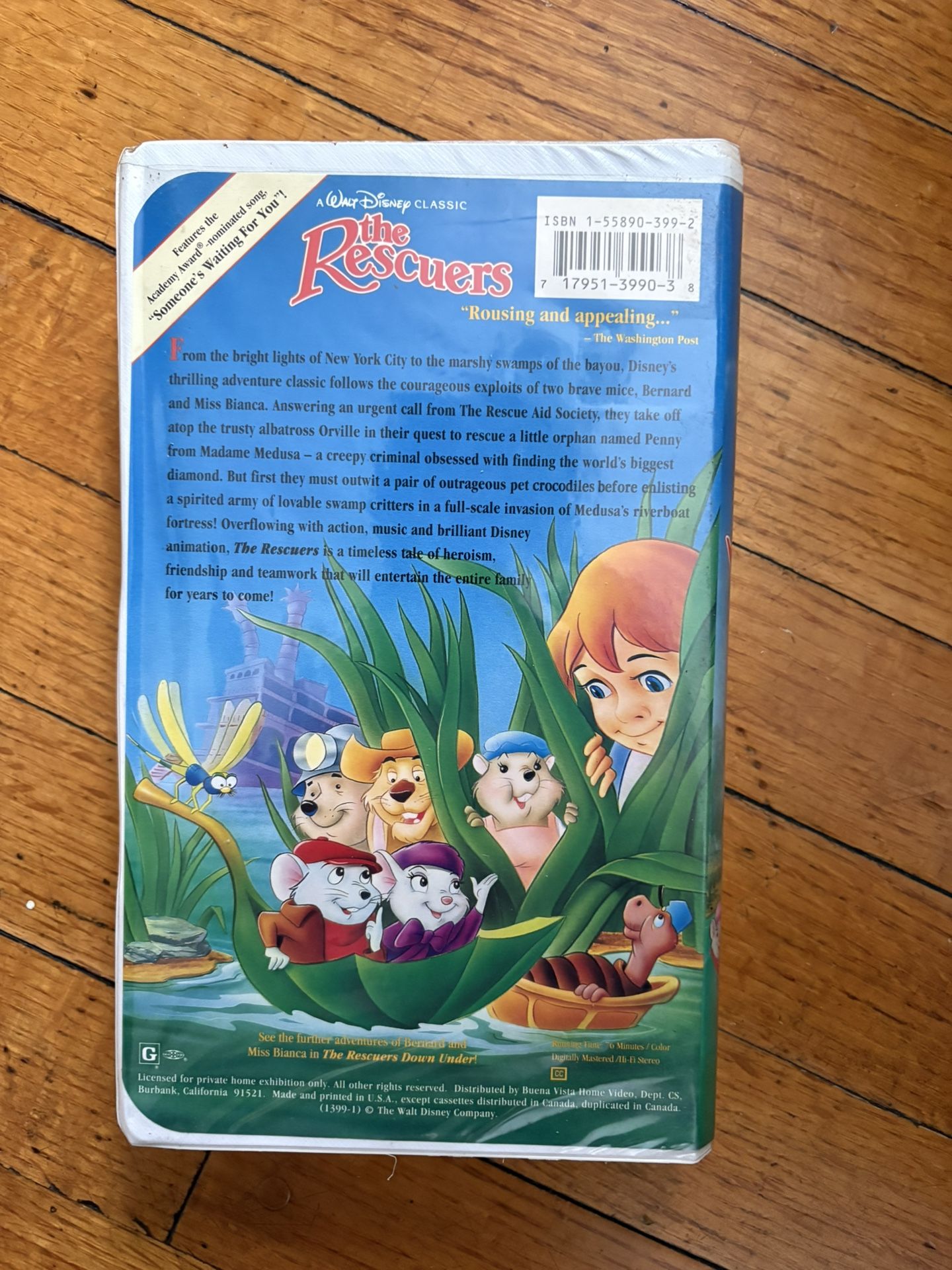 The Rescuers VHS 1992 Black Diamond Disney Movie VCR Tape - photo 4