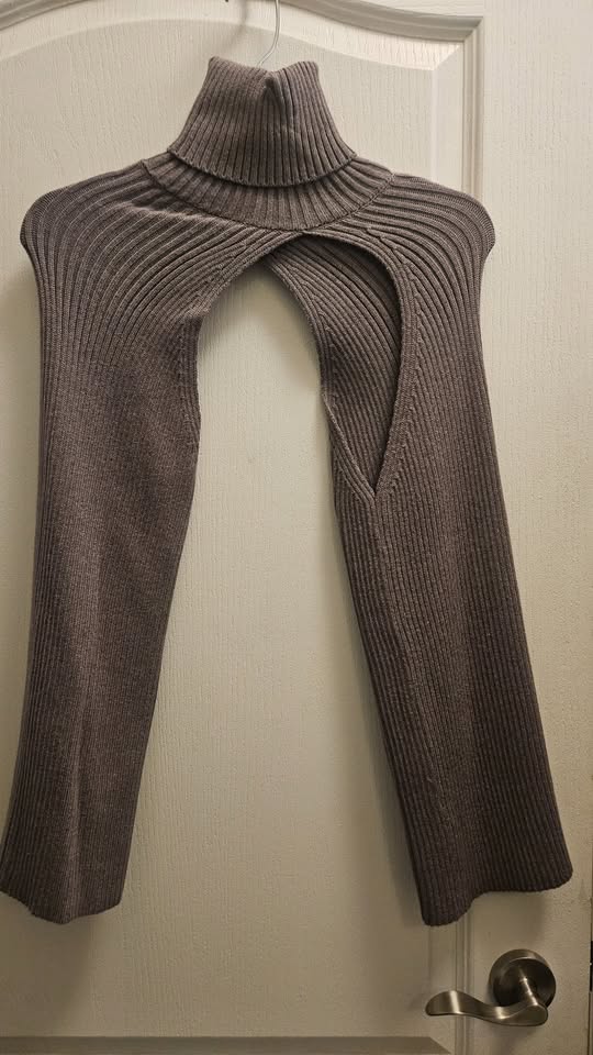 Zara ribbed knit turtleneck arm warmer and turtleneck - photo 2