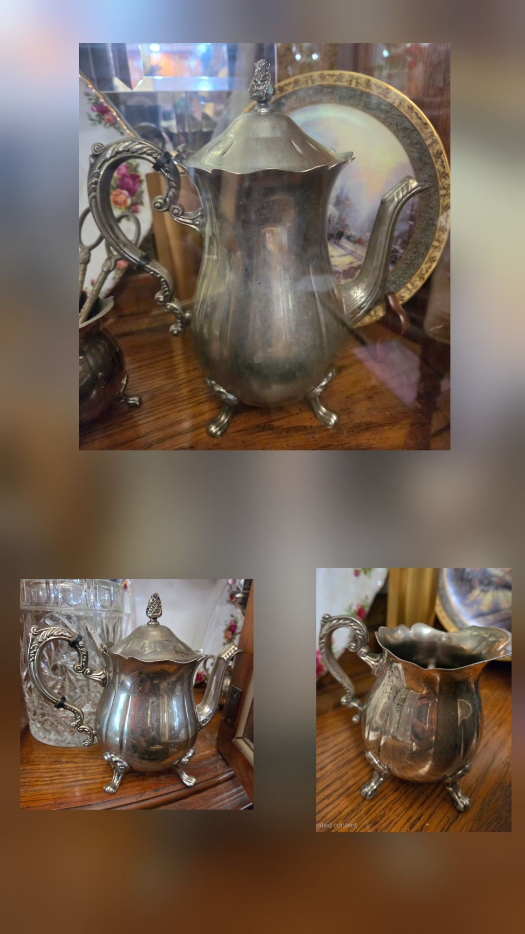 Silver Tea Pot Coffee Pot Set