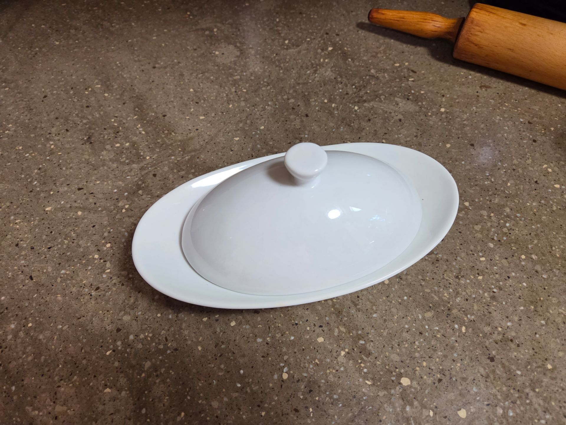 White Butter Dish