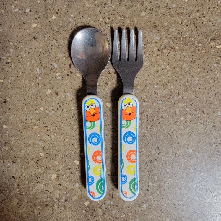Elmo Sesame St Silverware Spoon Fork