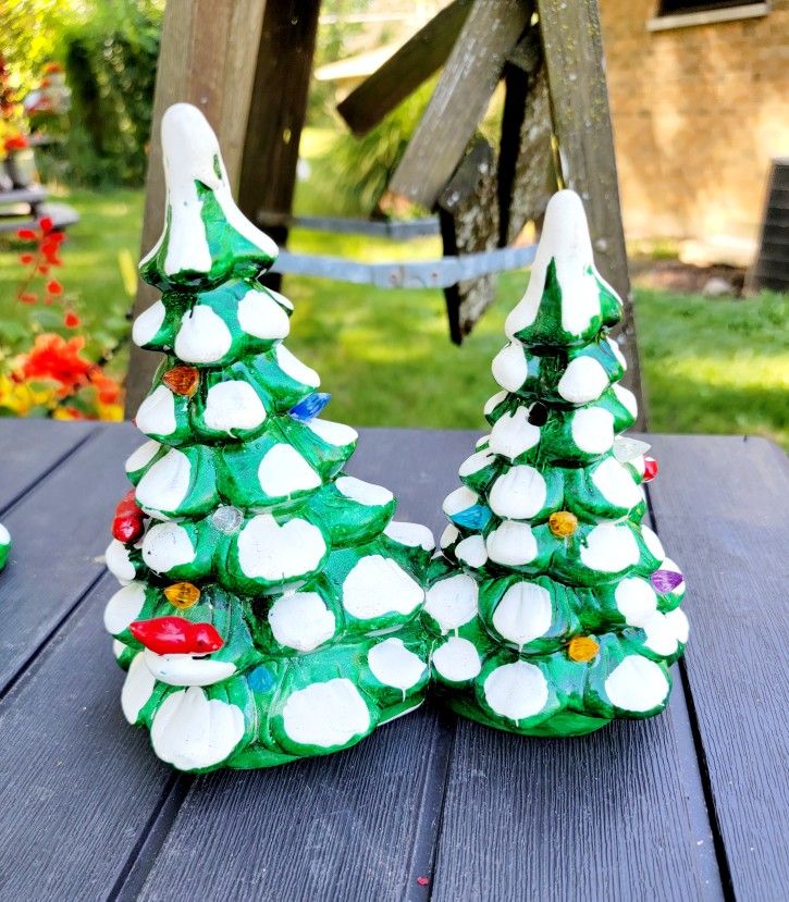 Ceramic Holiday Xmas Trees