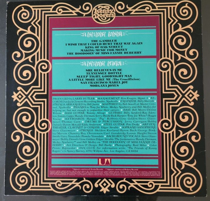 Kenny Rogers Album LP Vinyl - photo 2