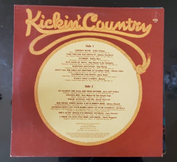 Kicking Country Albums Record LP Vinyl Album - photo 2