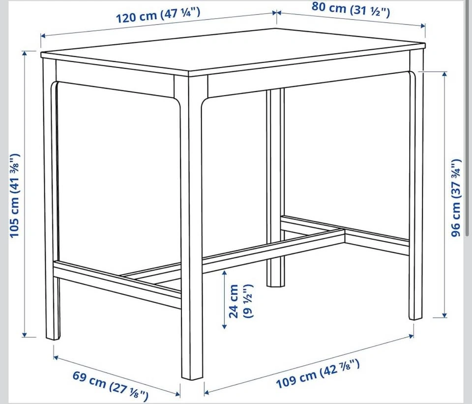 IKEA bar table and 2 bar stools - photo 2