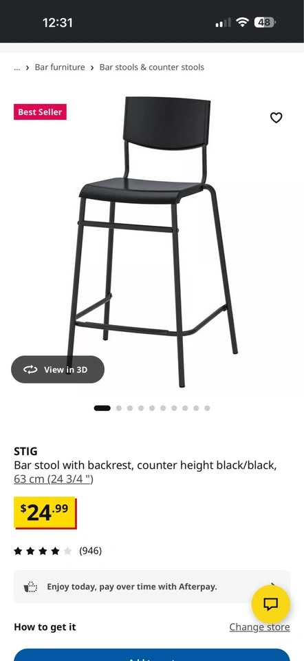 IKEA bar table and 2 bar stools - photo 3