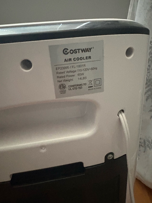 COSTWAY Evaporative Air Cooler with Fan & Humidifier - photo 3