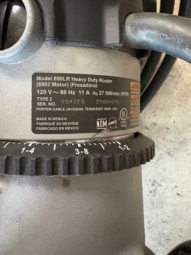 PORTER-CABLE 690LR 1.75 HP Corded Fixed-Base Router - photo 2