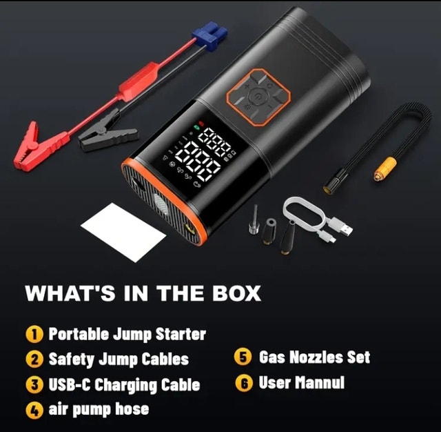 (BRAND NEW) 12V Portable Emergency Jump Starter & Air Compressor - photo 3