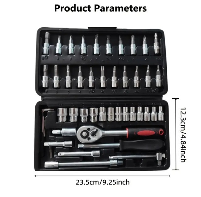 (BRAND NEW) 46 Piece Tool Set for Bike & Car with Hex Wrenches - photo 2